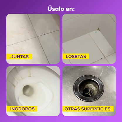 Bye Bye Manchas | Limpiador de Juntas que disuelve el hongo en minutos.